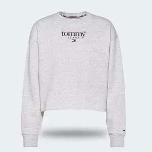 Buzo Tommy Jeans Relaxed Fit Gris Mujer