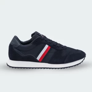 Tenis Tommy Blue Global Stripe Runner Trainers Hombre