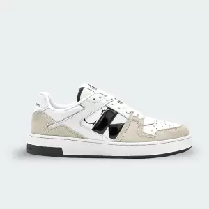 Tenis Calvin Klein Suede Trainers Beige Hombre