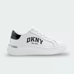 Tenis DKNY Leon-Lace Up Sneak Black-White Mujer