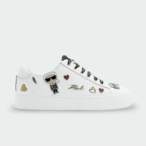 Tenis Karl Lagerfeld Cate Pins Lace Up White Mujer