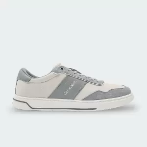 Tenis Calvin Klein Low Top Lace Up Mix Gris Hombre