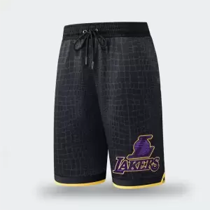 Pantaloneta NBA Lakers Negro Hombre