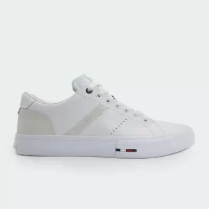 Tenis Tommy Hilfiger Mixed Texture Blanco Hombre