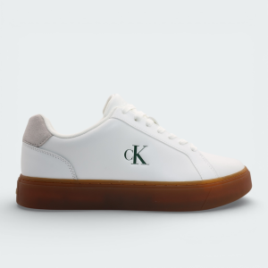 Tenis Calvin Klein Classic Cupsole Suede Blanco Hombre