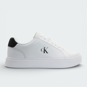 Tenis Calvin Klein Classic Cupsole Suede Blanco Hombre