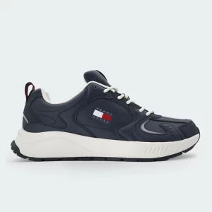 Tenis Tommy Hilfiger Runner Leather Azul Hombre