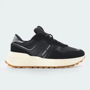 Tenis Tommy Hilfiger Suede Cleat Trainers Negro Mujer