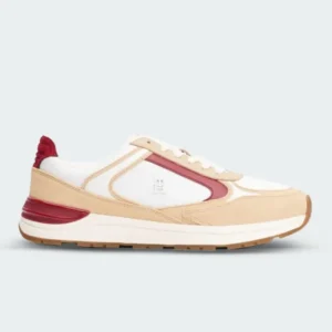 Tenis Tommy Hilfiger Texture Mix Beige Mujer