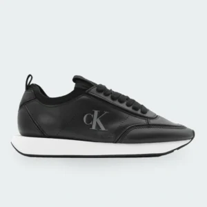 Tenis Calvin Klein Retro Runner Leather Negro Mujer