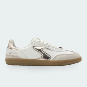Tenis Skechers Hotshot Blanco Oro Rosa Mujer