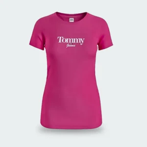 Camiseta Tommy Hilfiger Essentials Fucsia Mujer