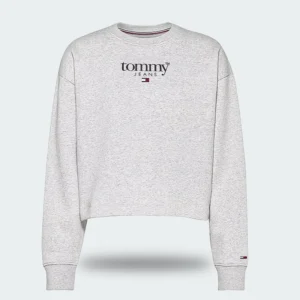 Buzo Tommy Jeans Relaxed Fit Gris Mujer