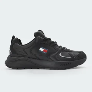 Tenis Tommy Hilfiger Runner Leather Negro Hombre