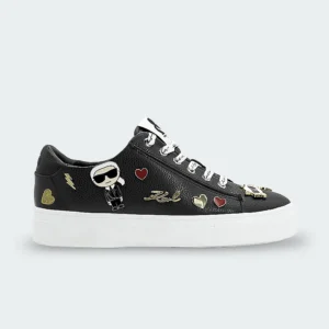 Tenis Karl Lagerfeld Cate Pins Lace Up Black Mujer