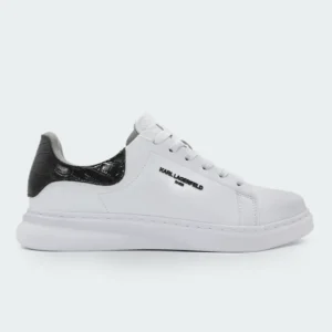 Tenis Karl Lagerfeld Leather Croco Negro Hombre