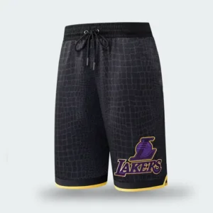Pantaloneta NBA Lakers Negro Hombre