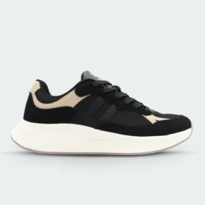 Tenis Urban Negro Beige Hombre