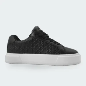 Tenis Calvin Klein Logo Monograma Negro Mujer