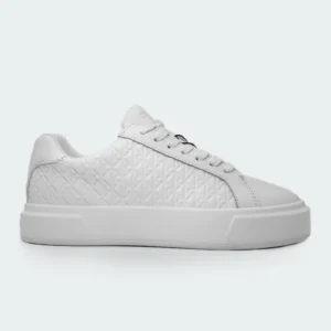 Tenis Calvin Klein Logo Monograma Blanco Mujer